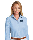 Old Dominion University, ODU Vintage8 logo, Brooks Brothers® Women’s Wrinkle-Free Stretch Pinpoint Shirt- Newport Blue