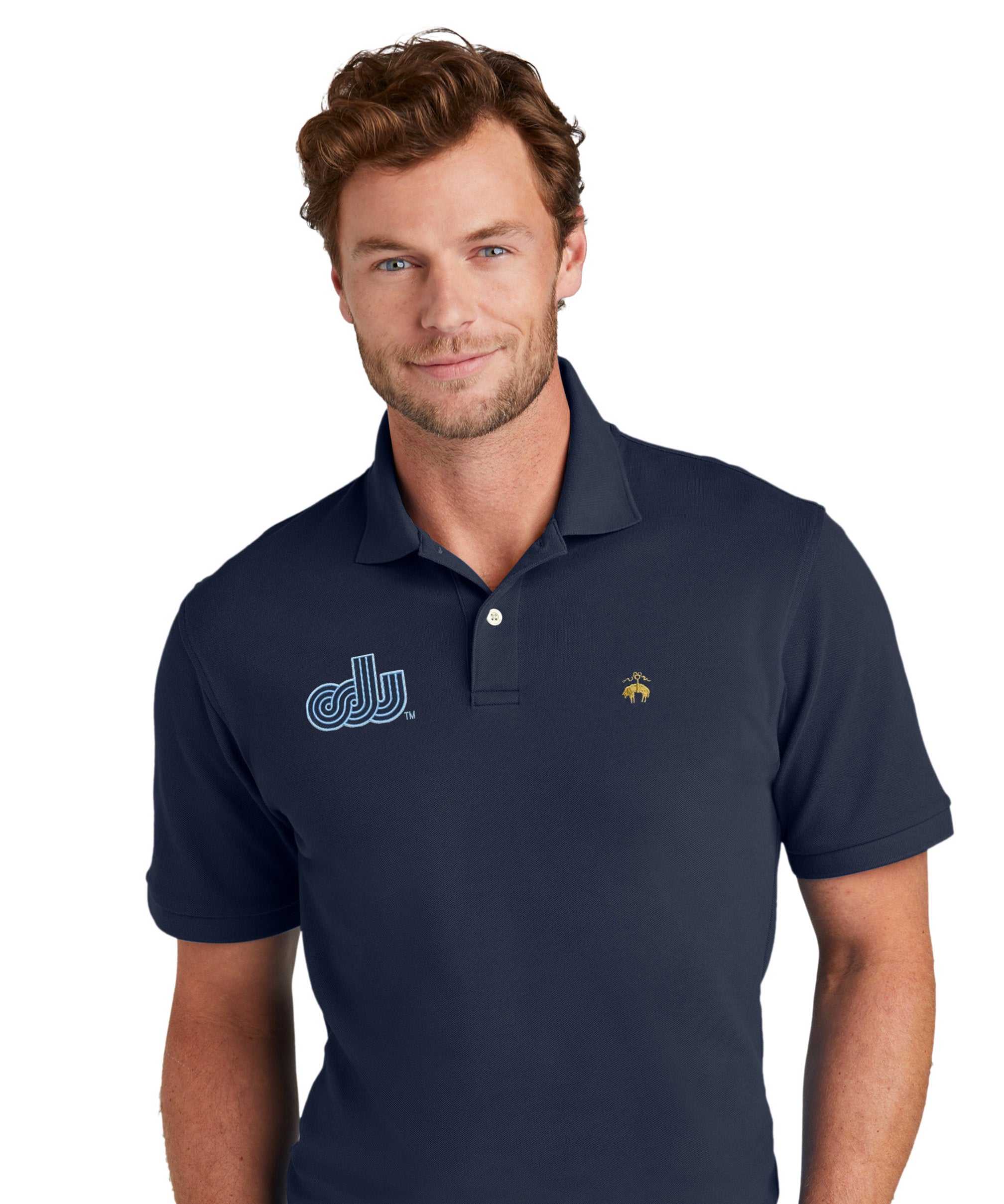 Old Dominion University, ODU Vintage Logo10, Brooks Brothers® Pima Cotton Pique Polo - Navy