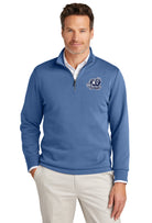 Old Dominion University, Brooks Brothers® Double-Knit 1/4-Zip Sweater- Charter Blue