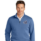 Old Dominion University, Brooks Brothers® Double-Knit 1/4-Zip Sweater- Charter Blue