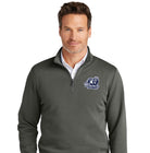 Old Dominion University, Brooks Brothers® Double-Knit 1/4-Zip Sweater- Windsor Grey