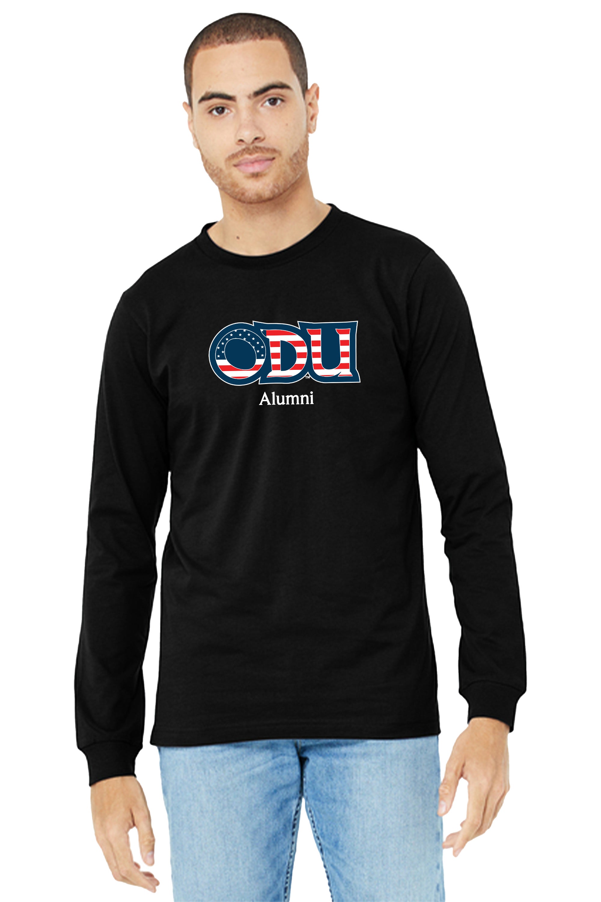 Old Dominion University, ODU Military - Alumni, Unisex Jersey Long Sleeve T-Shirt - Black