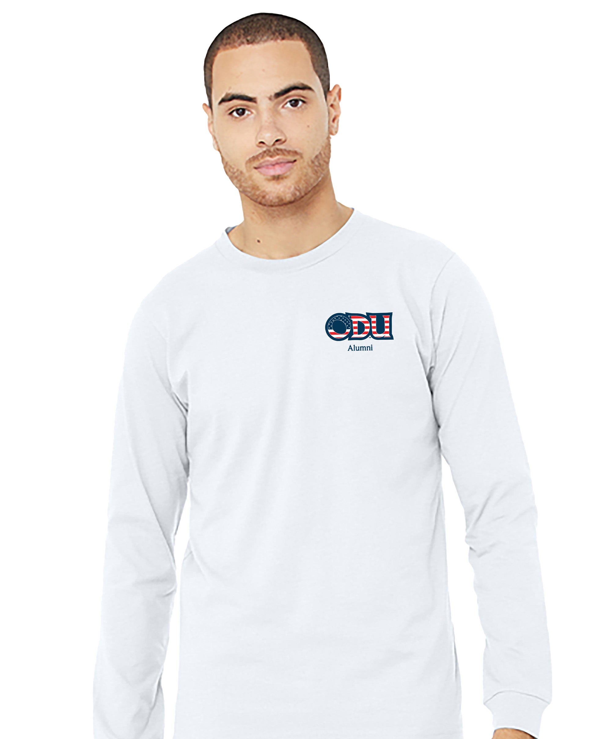 Old Dominion University, ODU Military - Alumni, Unisex Jersey Long Sleeve T-Shit - White