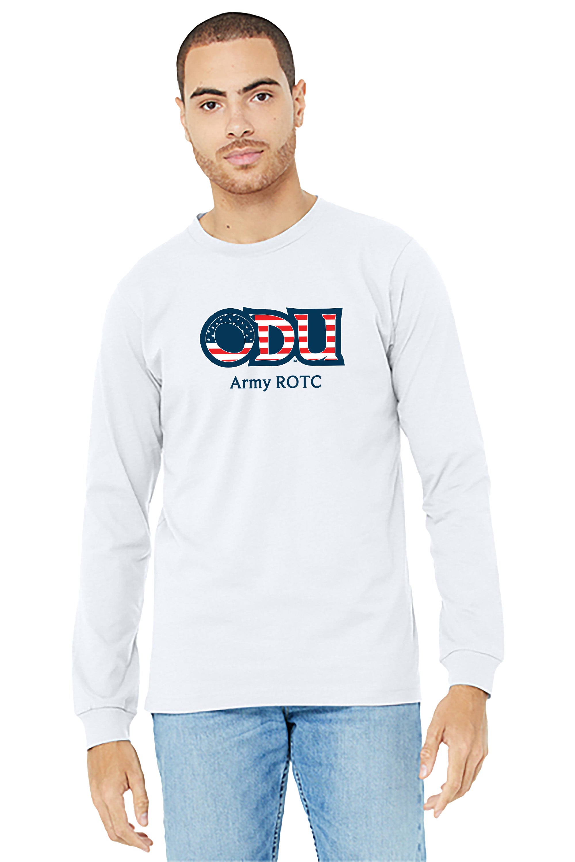 Old Dominion University, ODU Military - Army ROTC, Unisex Jersey Long Sleeve T-Shirt - White