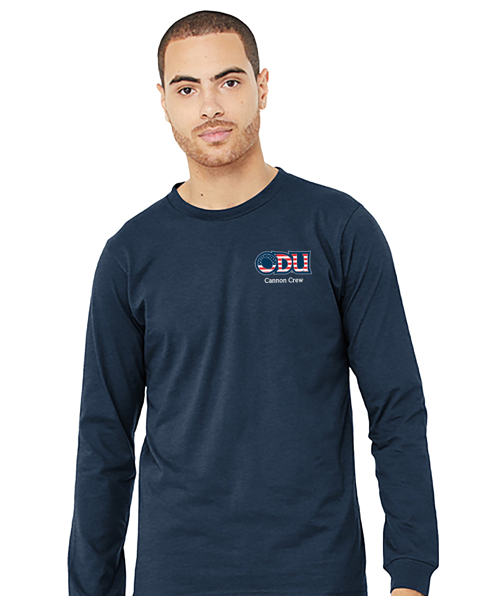 Old Dominion University, ODU Military - Cannon Crew, Unisex Jersey Long Sleeve T-Shirt - Navy