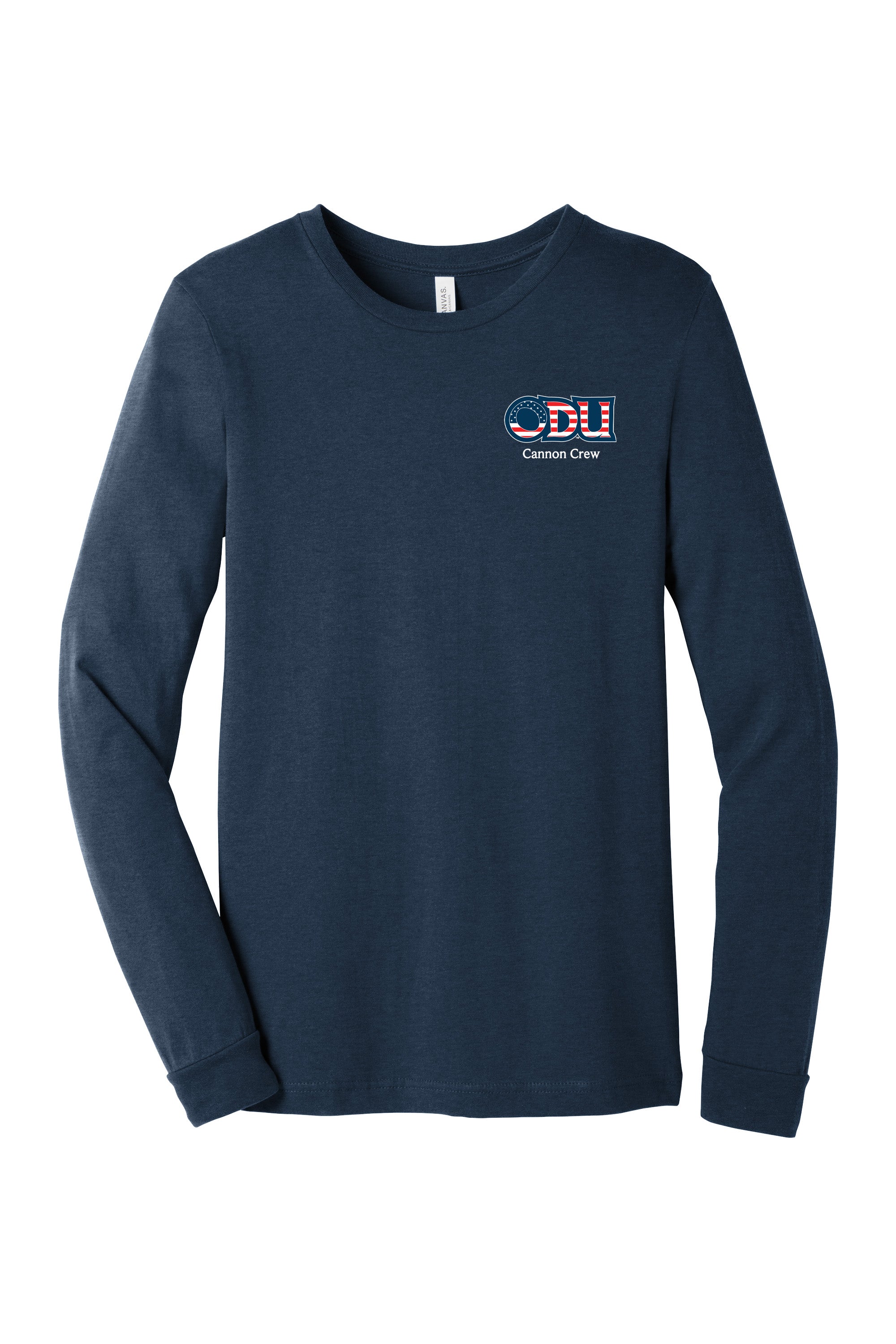 Old Dominion University, ODU Military - Cannon Crew, Unisex Jersey Long Sleeve T-Shirt - Navy