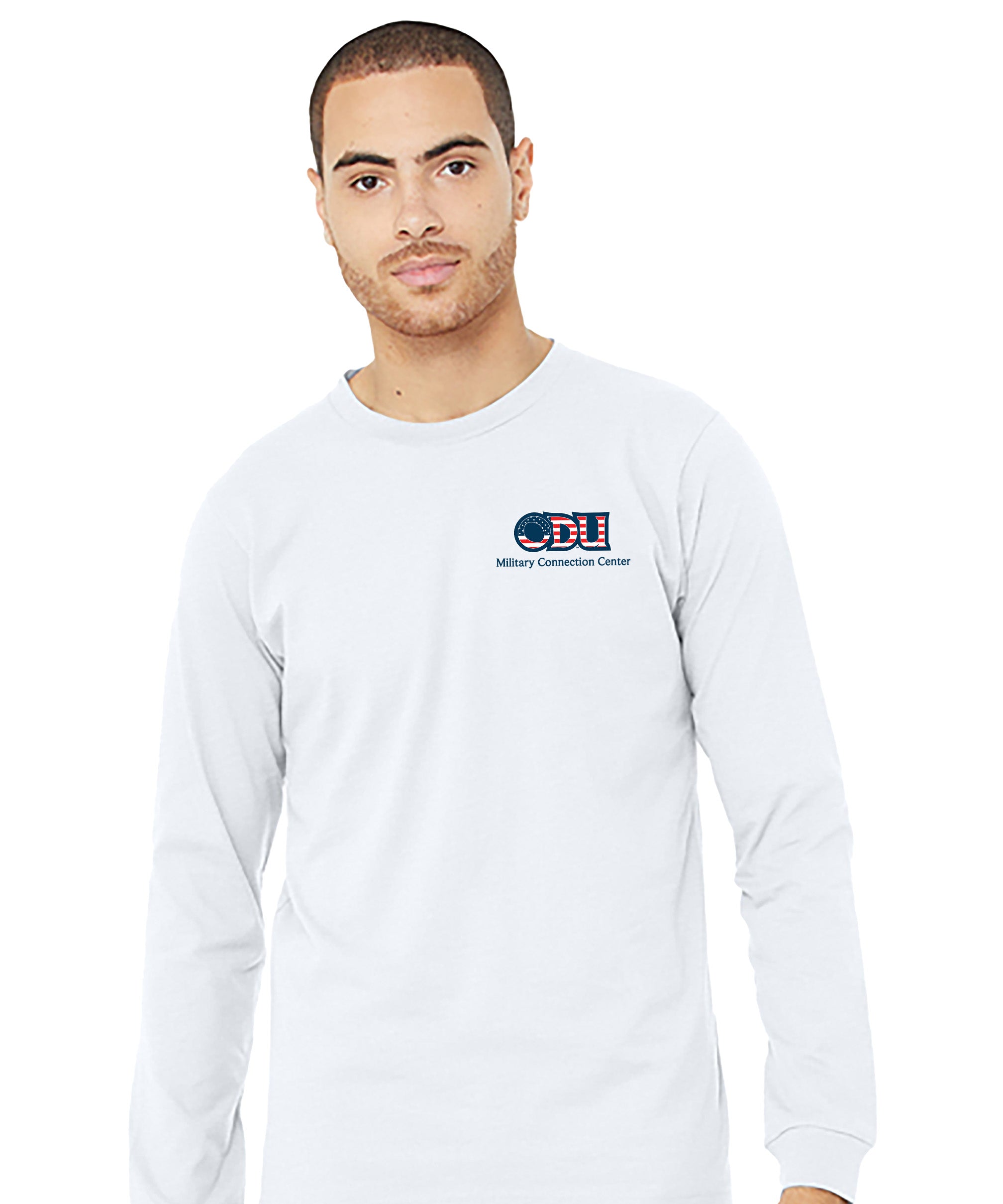 Old Dominion University, ODU Military - Military Connection Center, Unisex Jersey Long Sleeve T-Shirt -White