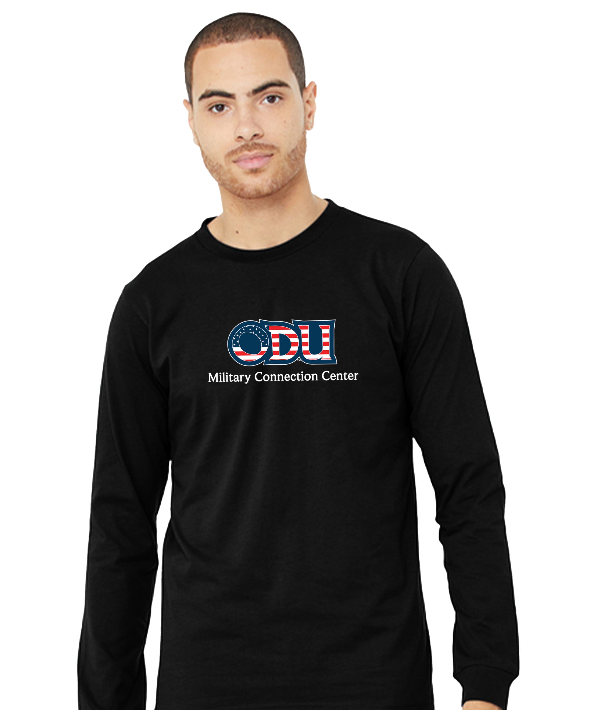 Old Dominion University, ODU Military - Military Connection Center, Unisex Jersey Long Sleeve T-Shirt - Black