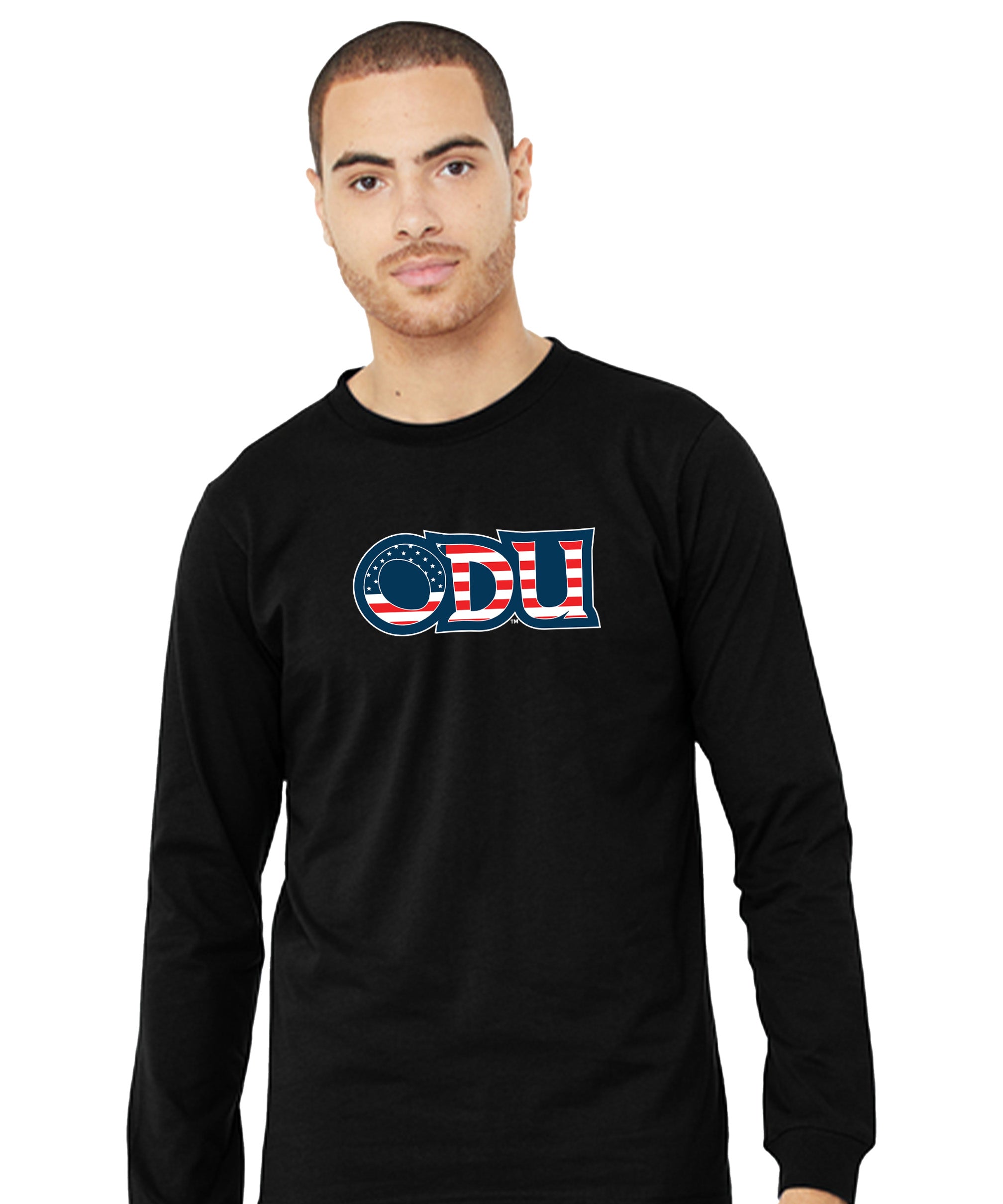 Old Dominion University, ODU Military - Military Logo, Unisex Jersey Long Sleeve T-Shirt - Black