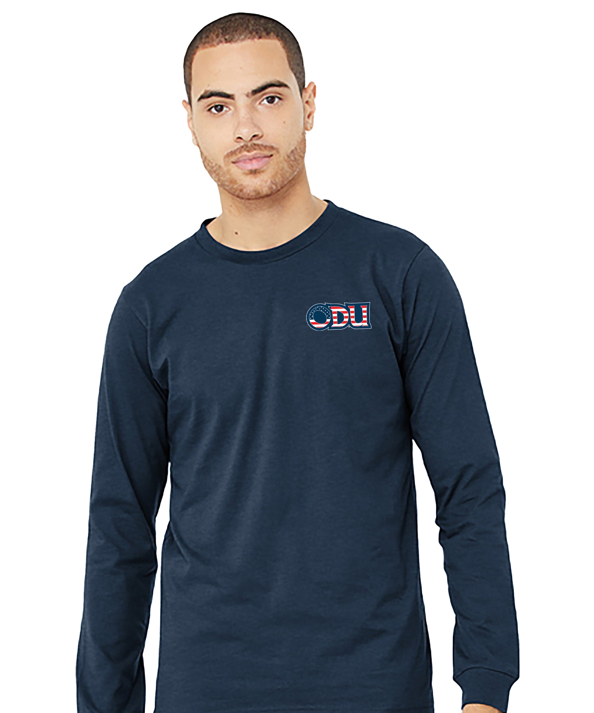 Old Dominion University, ODU Military - Military Logo, Unisex Jersey Long Sleeve T-Shirt - Navy