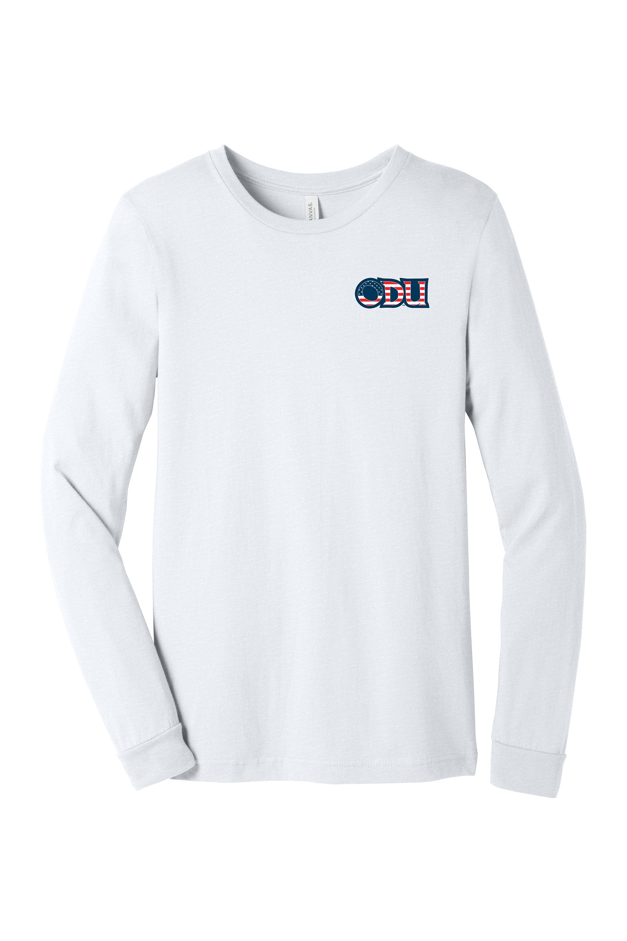 Old Dominion University, ODU Military - Military Logo, Unisex Jersey Long Sleeve T-Shirt - White
