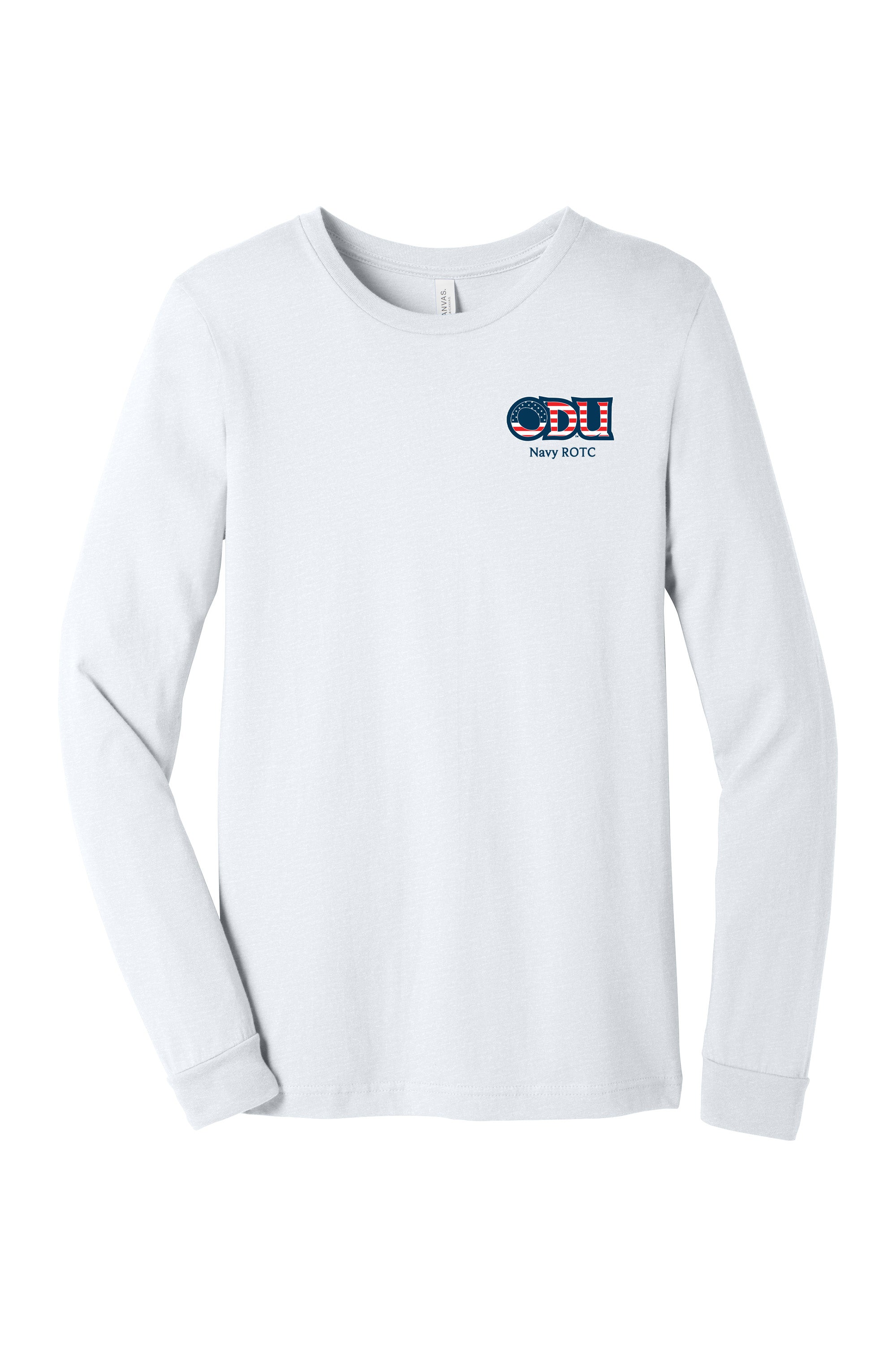 Old Dominion University, ODU Military - Navy ROTC, Unisex Jersey Long Sleeve T-Shirt - White