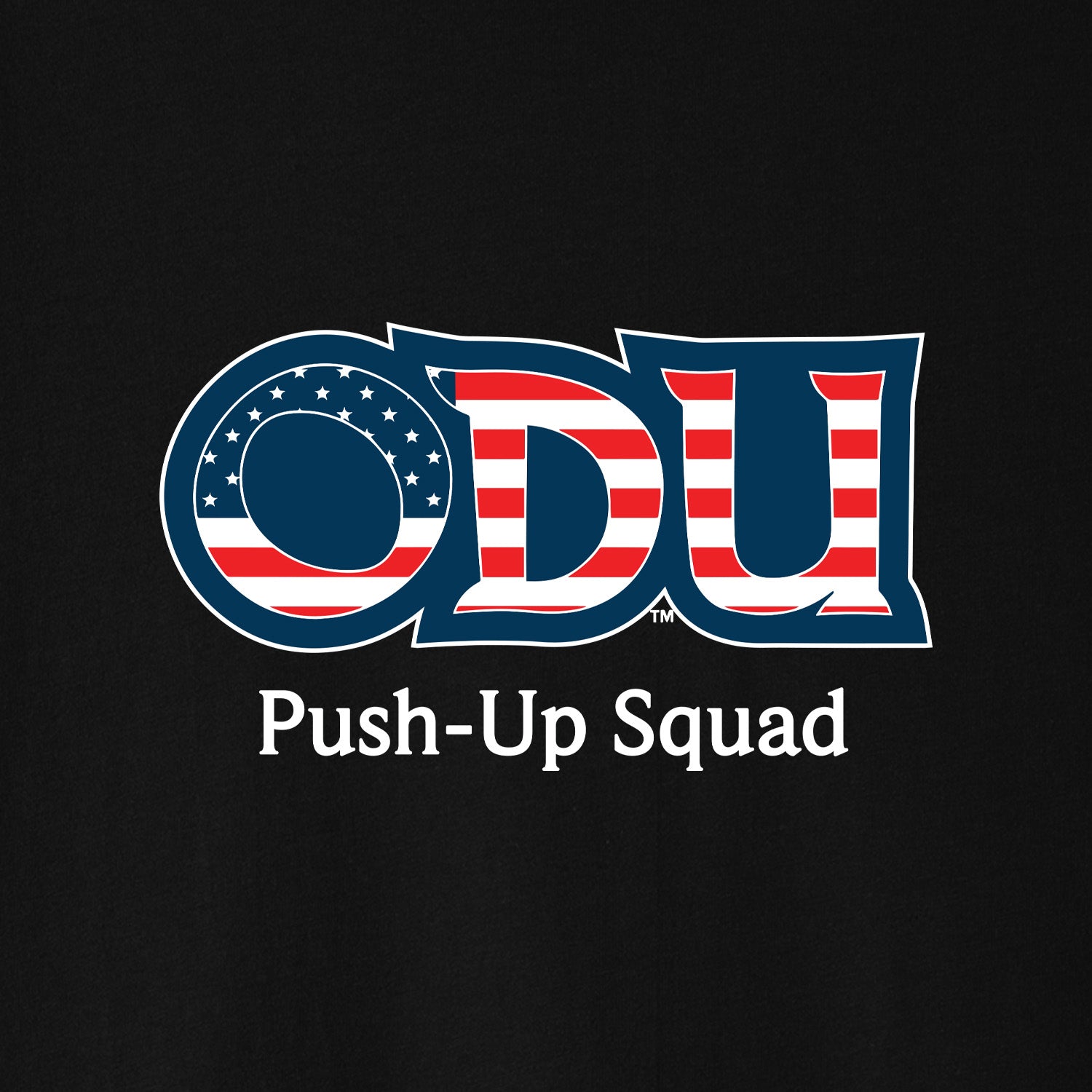Old Dominion University, ODU Military - Push-Up Squad, Unisex Jersey Long Sleeve T-Shit - Black