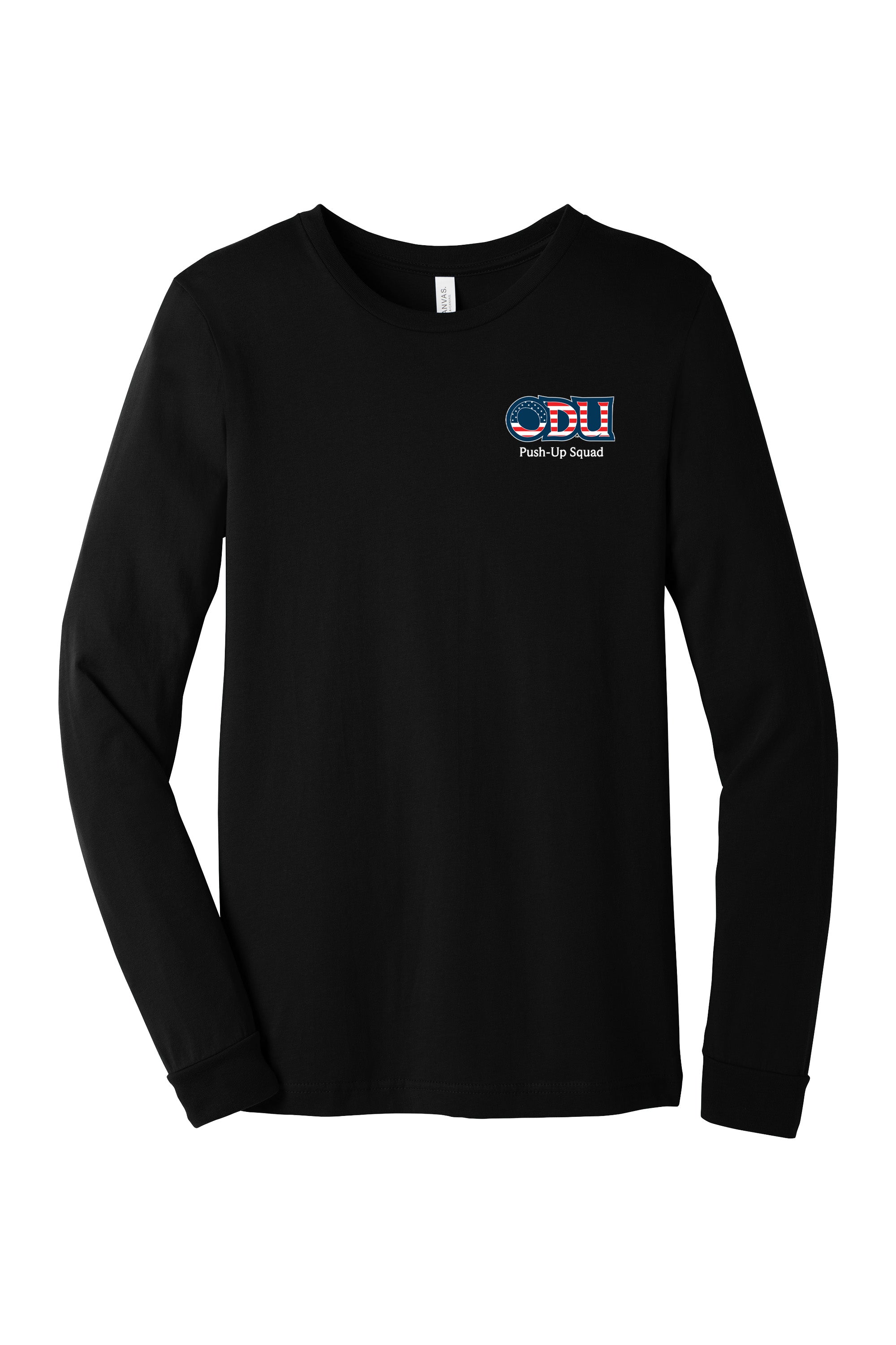 Old Dominion University, ODU Military - Push-Up Squad, Unisex Jersey Long Sleeve T-Shirt - Black