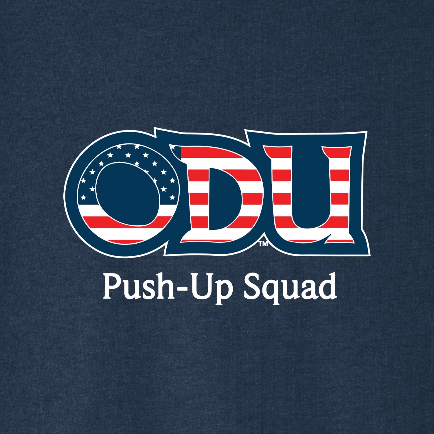 Old Dominion University, ODU Military - Push-Up Squad, Unisex Jersey Long Sleeve T-Shirt - Navy