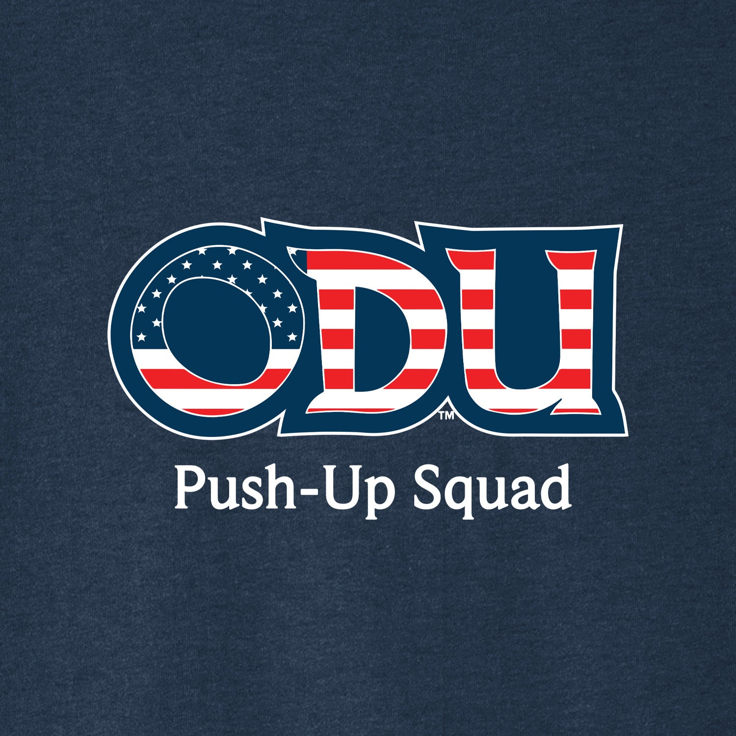 Old Dominion University, ODU Military - Push-Up Squad, Unisex Jersey Long Sleeve T-Shit - Navy