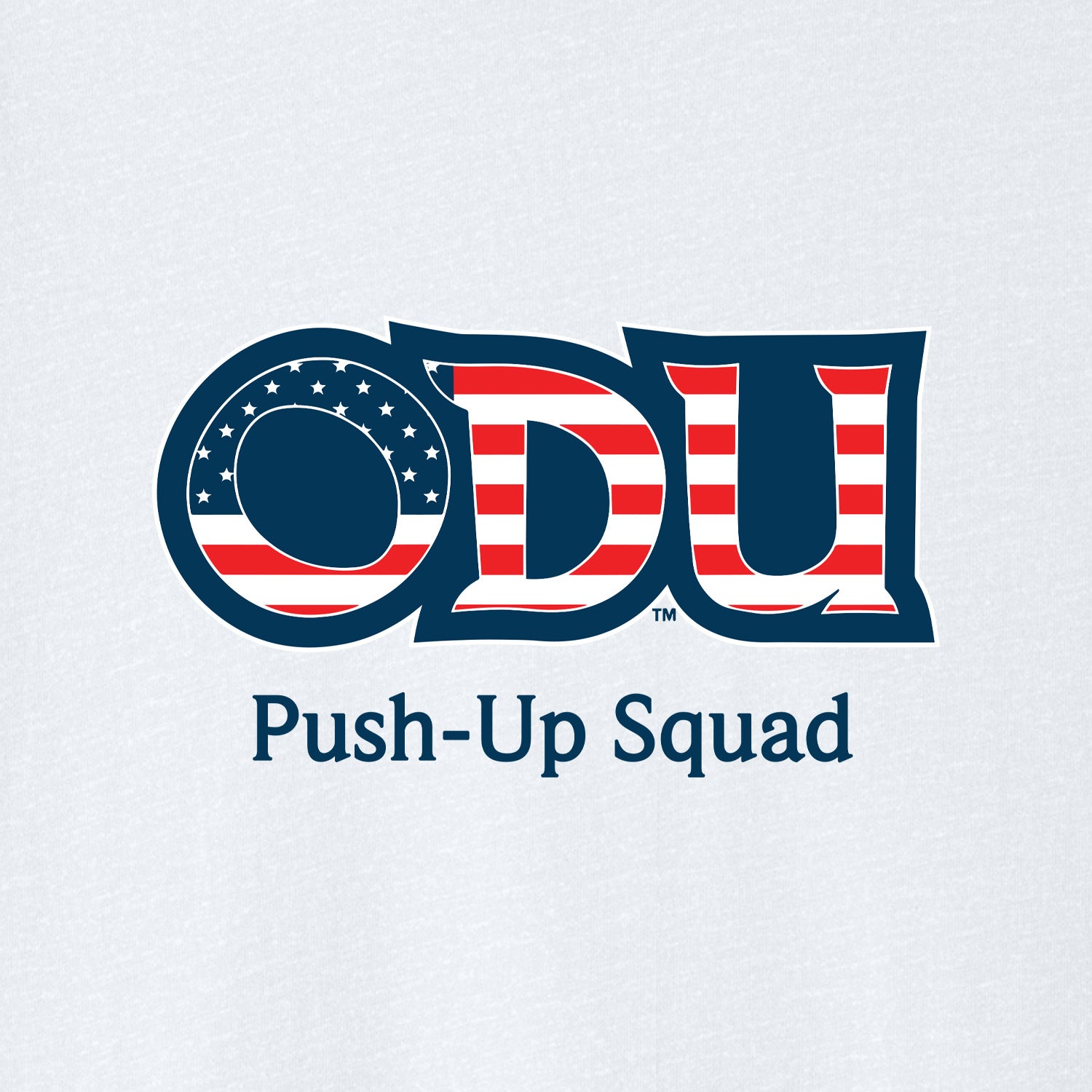 Old Dominion University, ODU Military - Push-Up Squad, Unisex Jersey Long Sleeve T-Shit - White