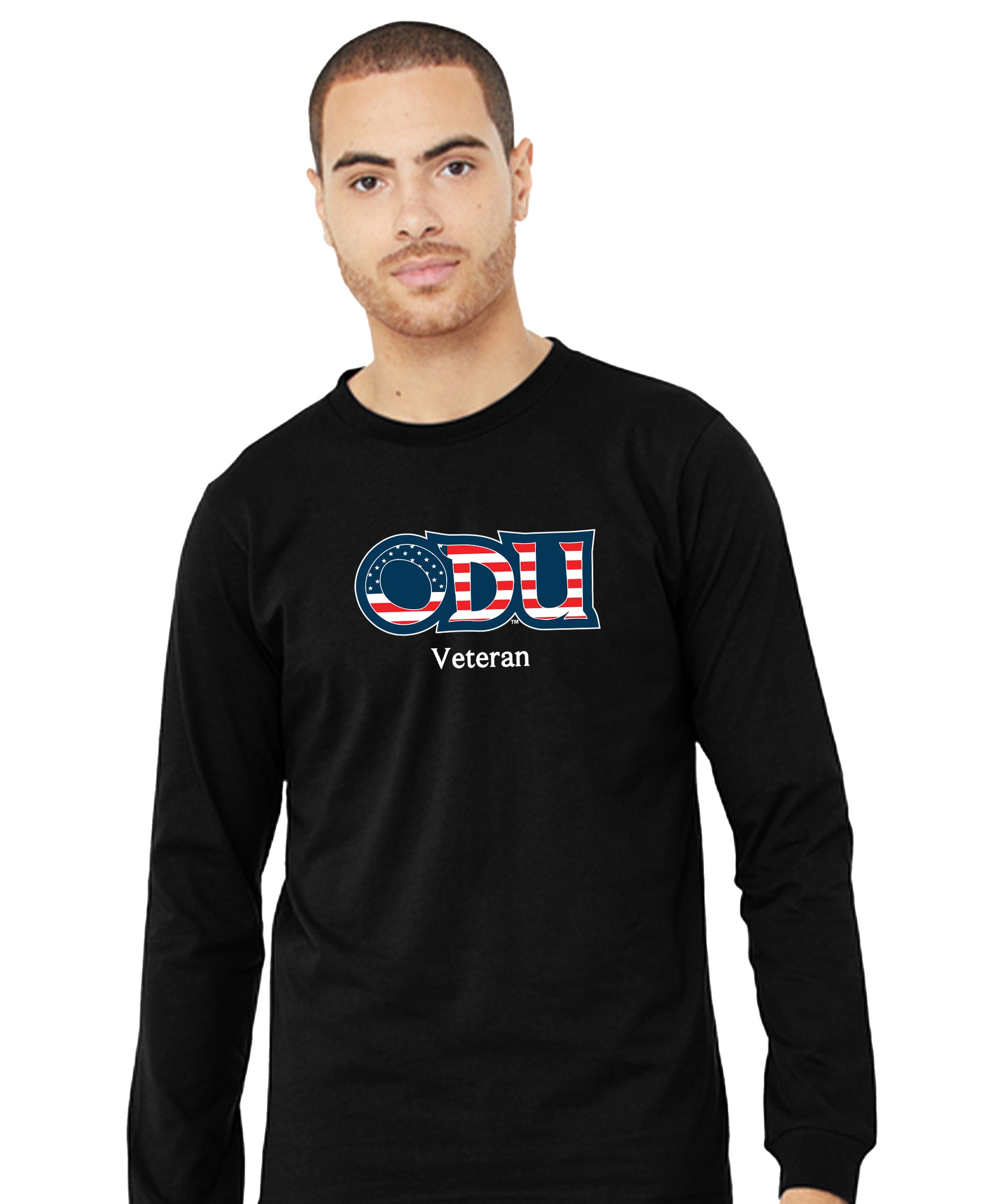 Old Dominion University, ODU Military - Veteran, Unisex Jersey Long Sleeve T-Shirt - Black