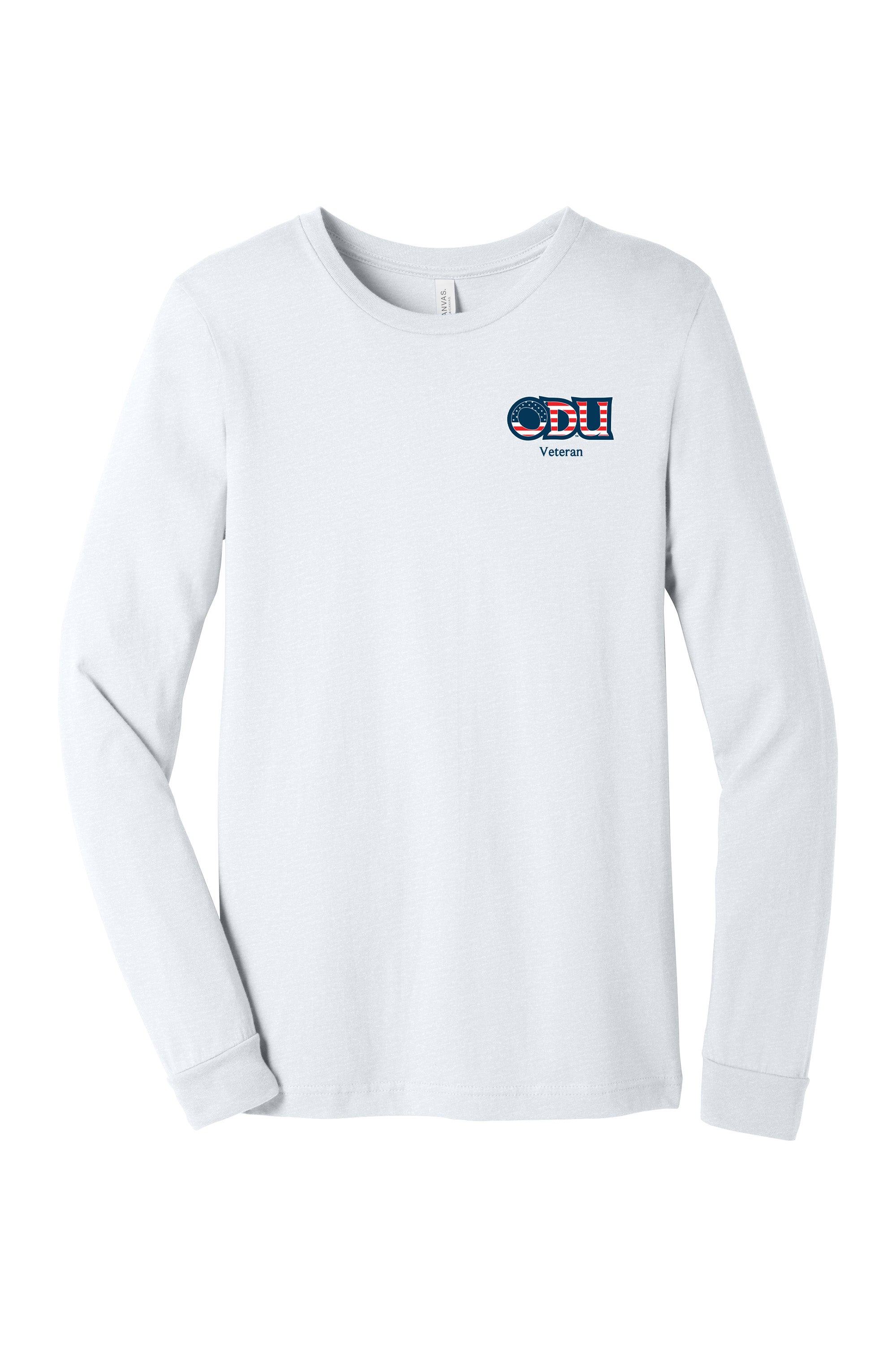 Old Dominion University, ODU Military - Veteran, Unisex Jersey Long Sleeve T-Shirt - White