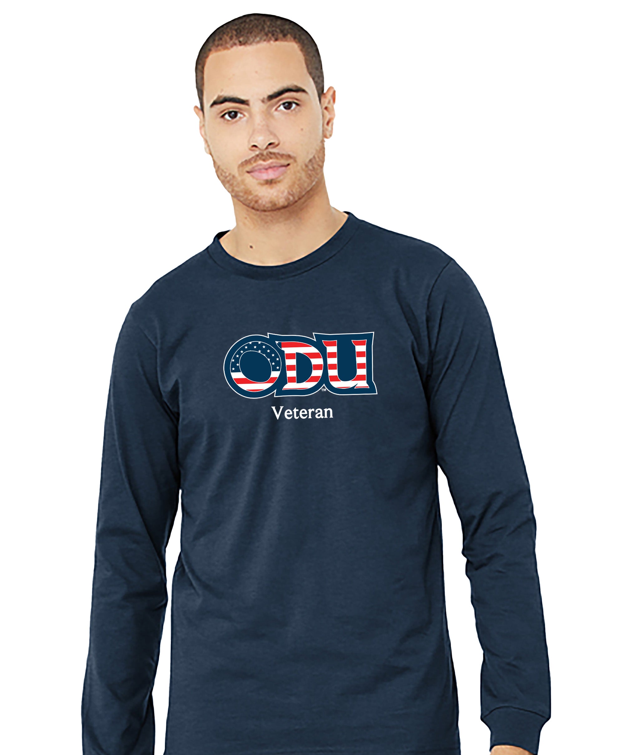 Old Dominion University, ODU Military - Veteran, Unisex Jersey Long Sleeve T-Shirt - Navy