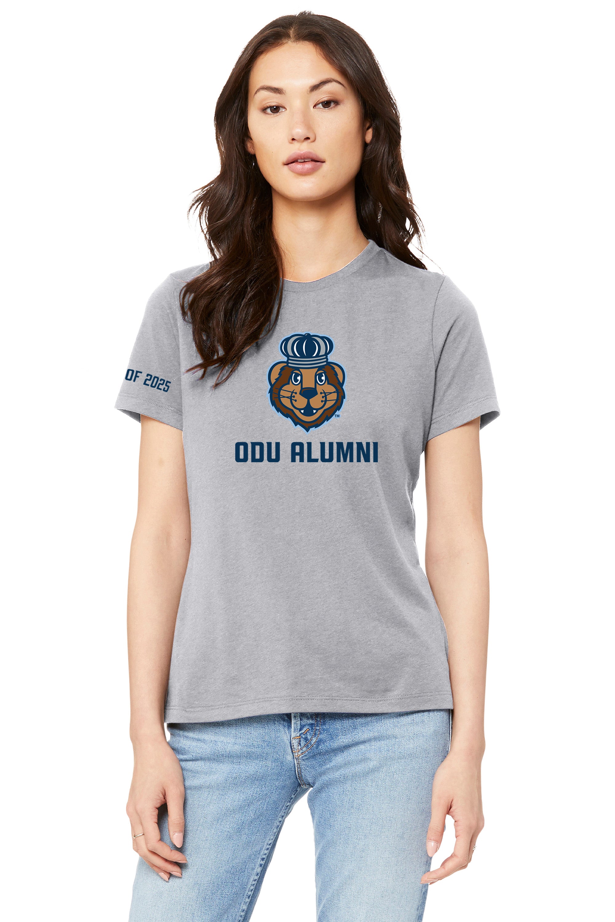 Official, Old Dominion University, Women’s Relaxed Jersey Short Sleeve Alumni T-Shirt - Gray