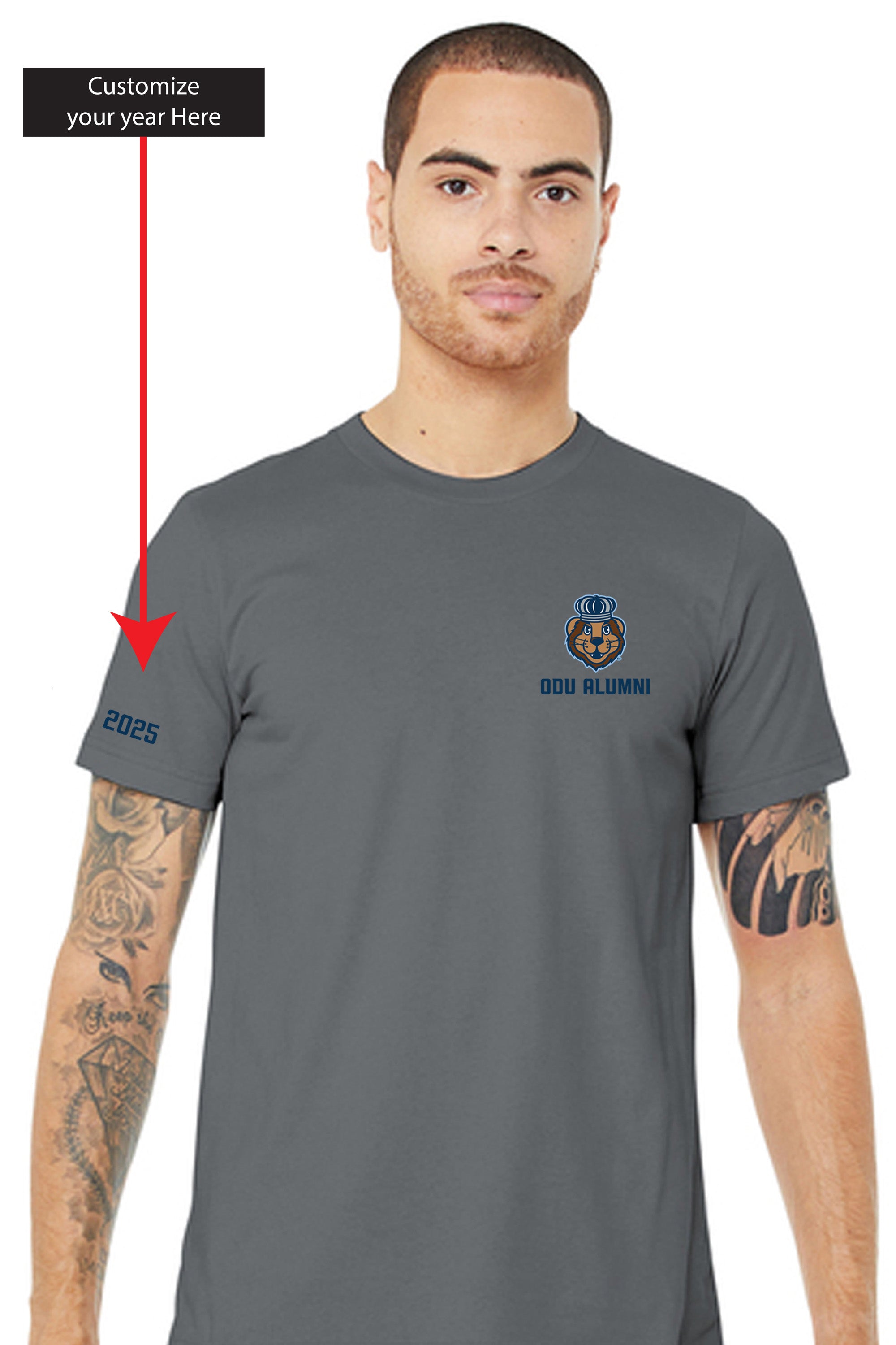 Official, Old Dominion University, Unisex Jersey Short Sleeve T-Shirt - Gray