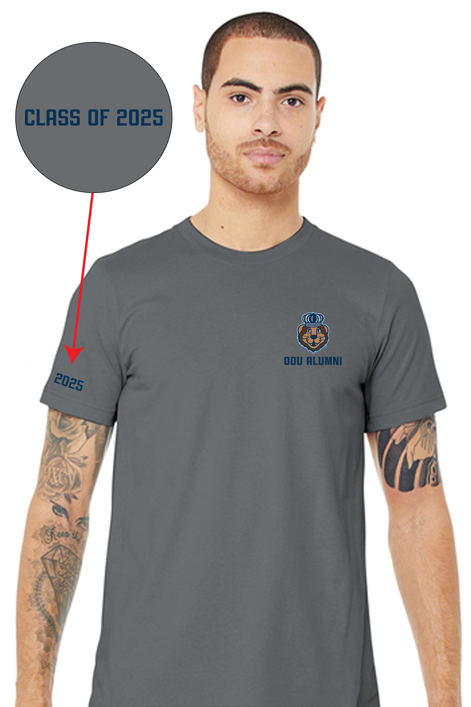 Official, Old Dominion University, Unisex Jersey Short Sleeve T-Shirt - Gray