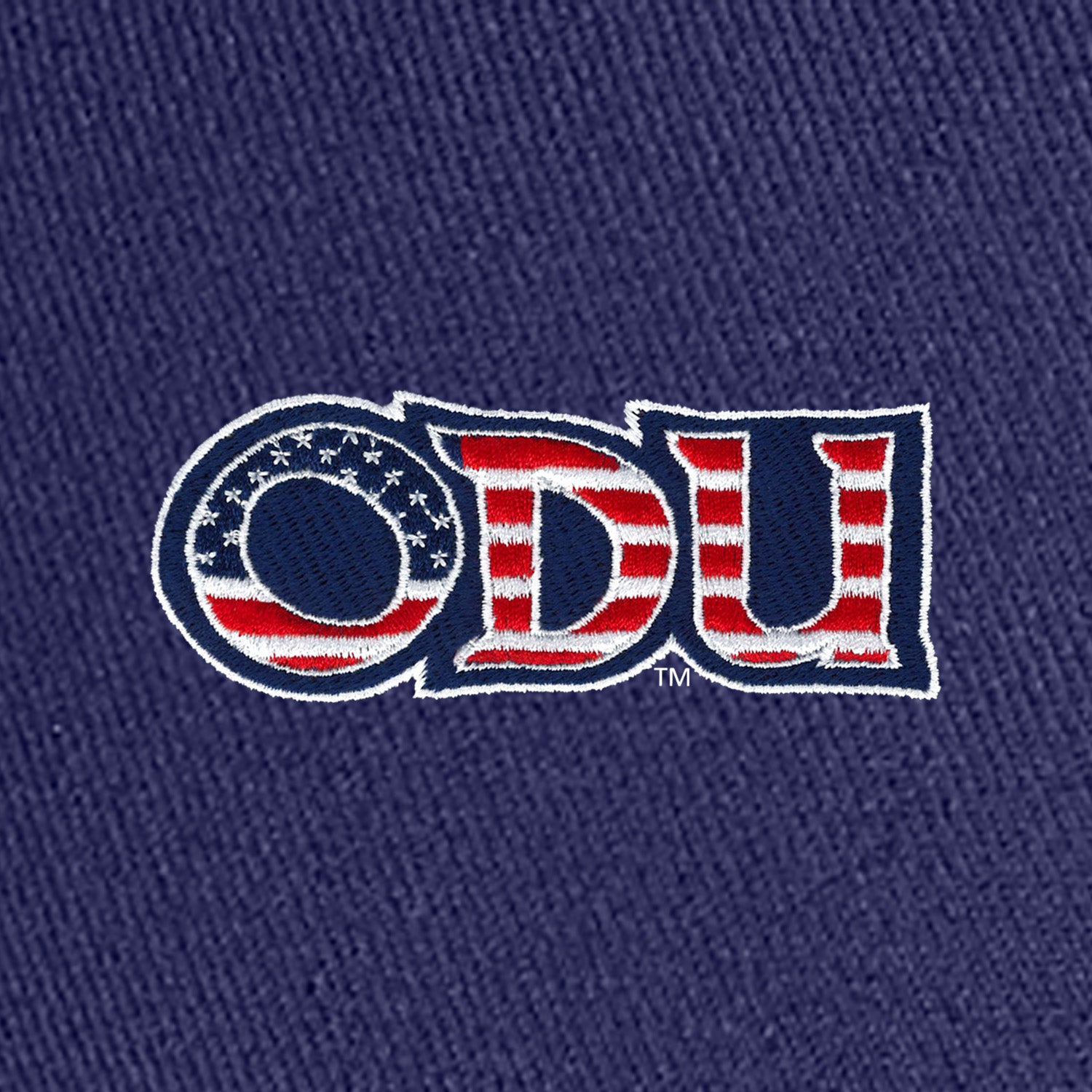 Old Dominion University, ODU Military - Military Logo, Americana Flag Sandwich Cap - Navy