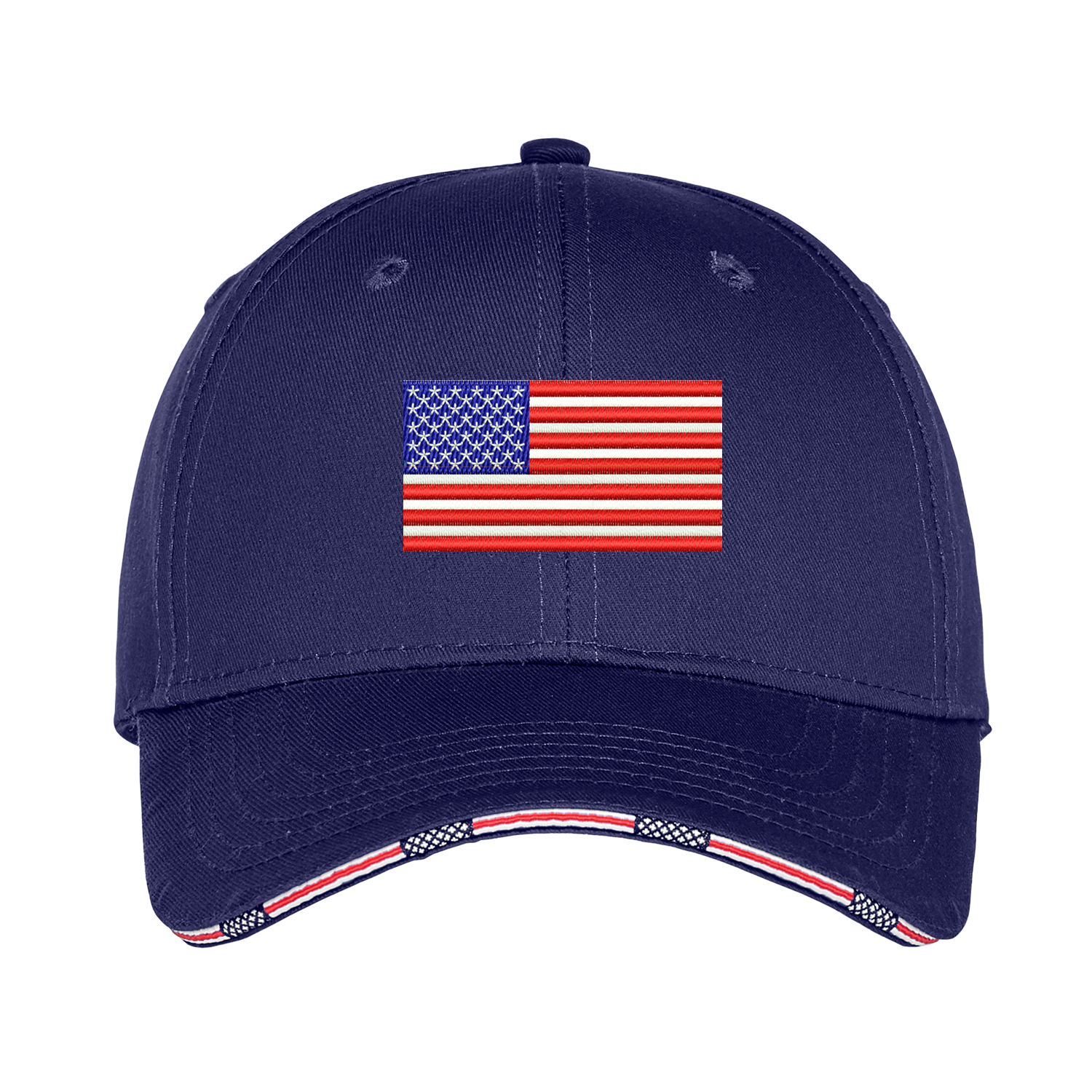 Old Dominion University, U.S. Flag, Americana Flag Sandwich Cap - Navy