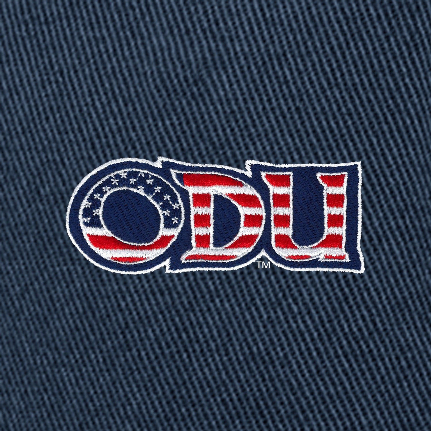 Old Dominion University, ODU Military - Military Logo, Sandwich Bill Cap with Striped Closure -Navy