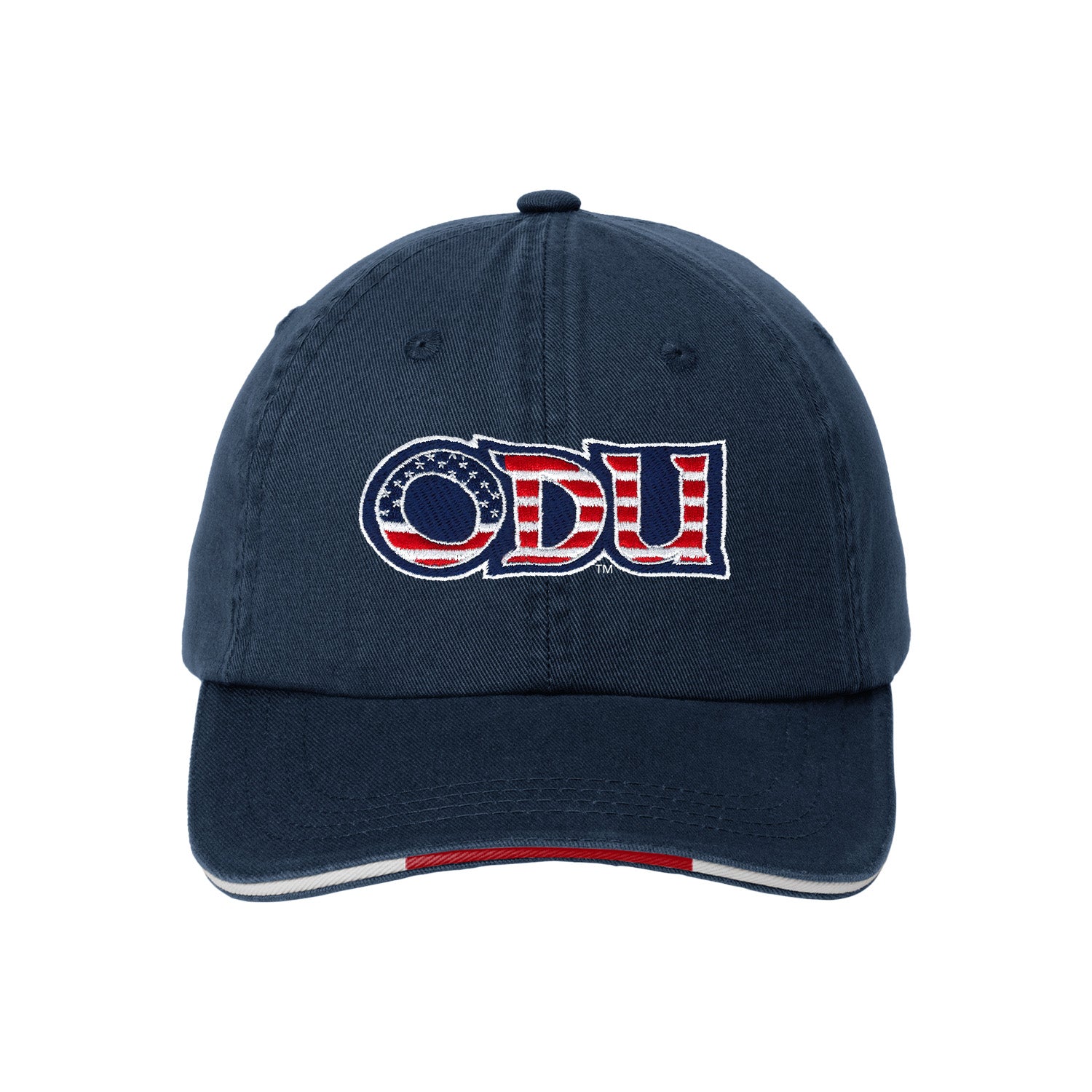 Old Dominion University, ODU Military - Military Logo, Sandwich Bill Cap with Striped Closure