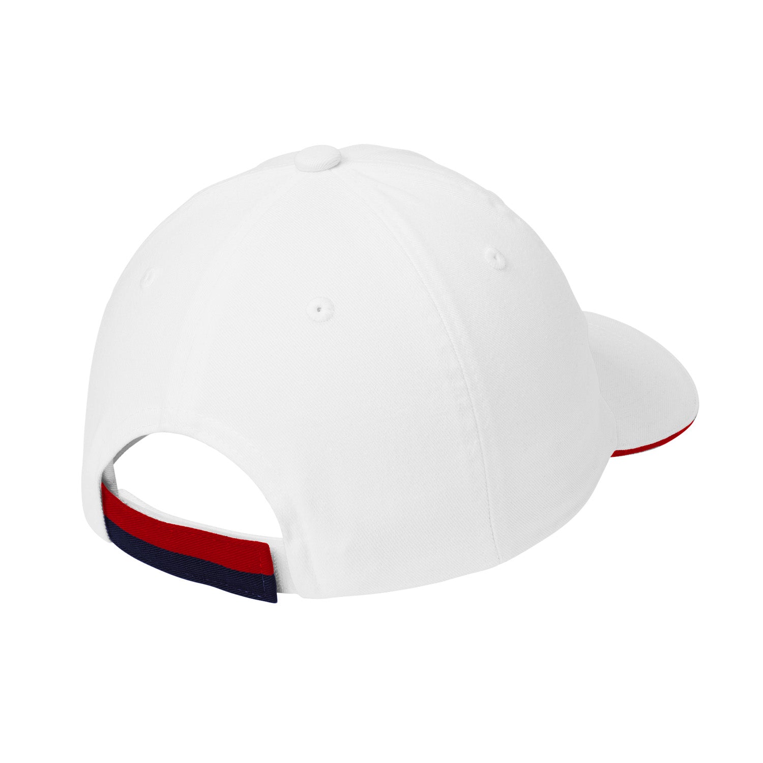 Old Dominion University, ODU Military - Military Logo, Sandwich Bill Cap with Striped Closure - White