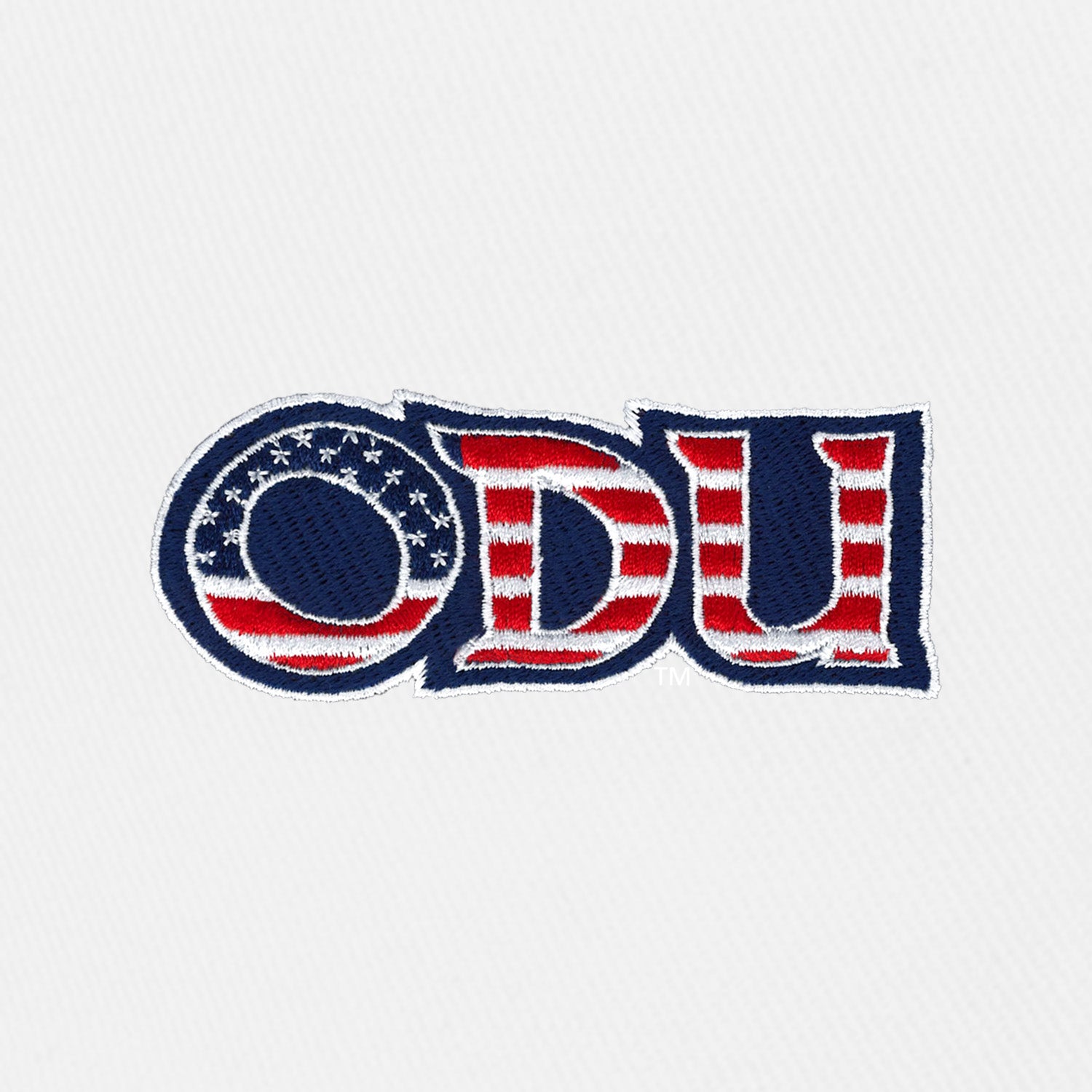 Old Dominion University, ODU Military - Military Logo, Sandwich Bill Cap with Striped Closure - White