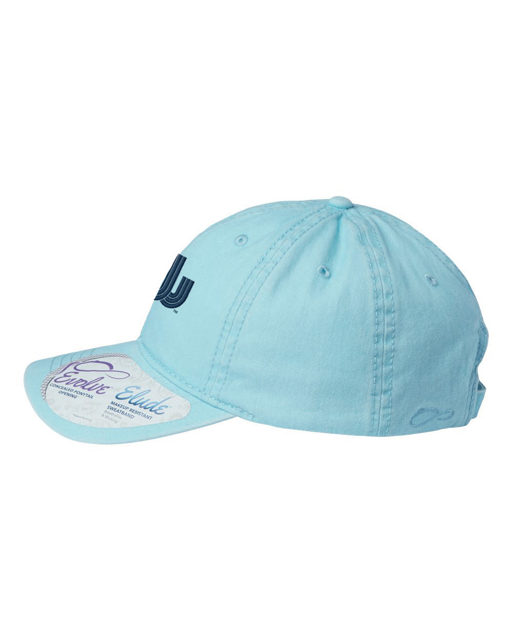 Old Dominion University, ODU Vintage, Women's Pigment-Dyed with Fashion Undervisor Cap Hudson Blue