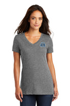 Old Dominion University, ODU Logo, District ® Women’s Perfect Weight ® V-Neck T-Shirt - Heathered Nickel