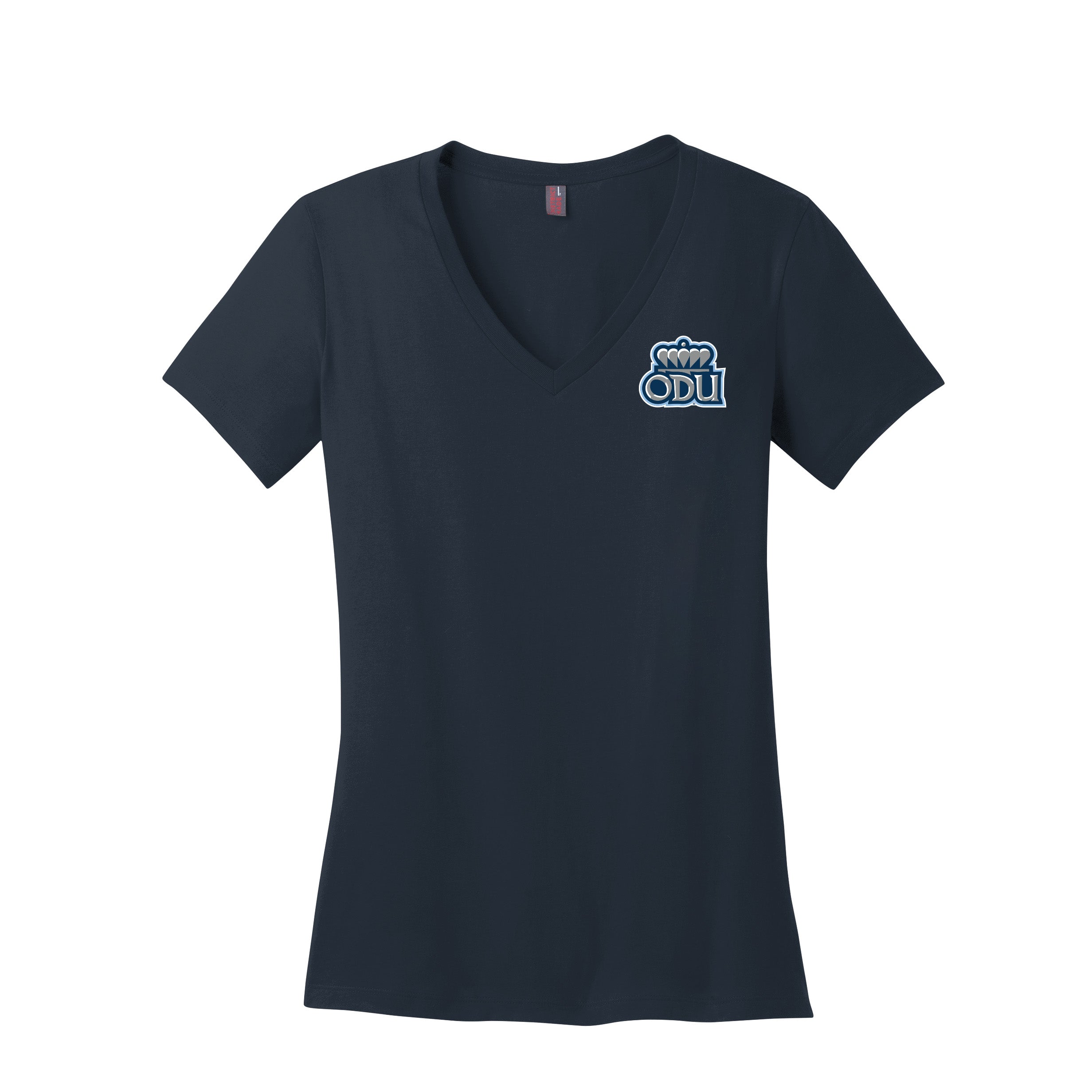 Old Dominion University, ODU Logo, District ® Women’s Perfect Weight ® V-Neck T-Shirt - Navy