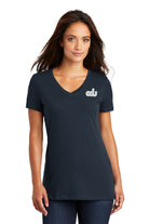 Old Dominion University, ODU Vintage Logo10, District ® Women’s Perfect Weight ® V-Neck T-Shirt - Navy