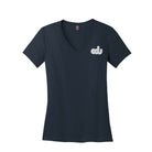 Old Dominion University, ODU Vintage Logo10, District ® Women’s Perfect Weight ® V-Neck T-Shirt - Navy