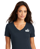 Old Dominion University, ODU Vintage Logo10, District ® Women’s Perfect Weight ® V-Neck T-Shirt - Navy