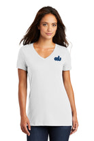 Old Dominion University, ODU Vintage Logo10, District ® Women’s Perfect Weight ® V-Neck T-Shirt - White