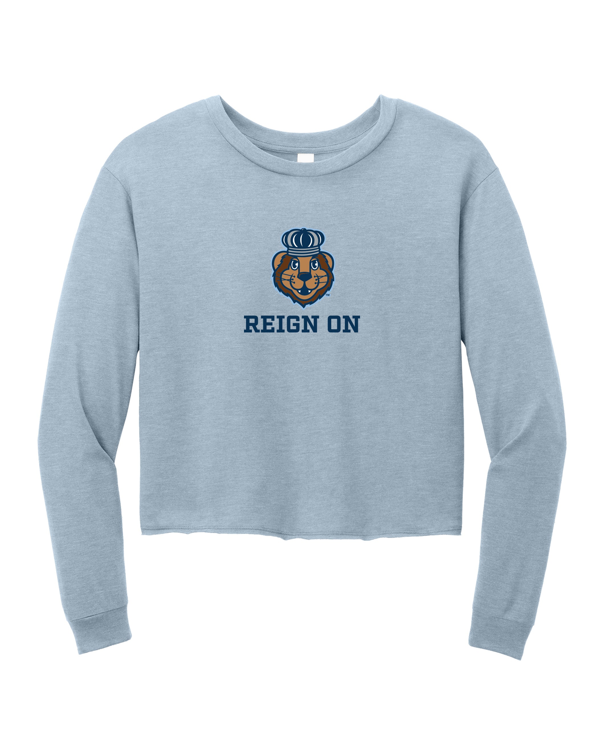 Old Dominion University, Reign On, Logo#24, District® Women’s Perfect Tri® Midi Long Sleeve T-Shirt - Light Blue