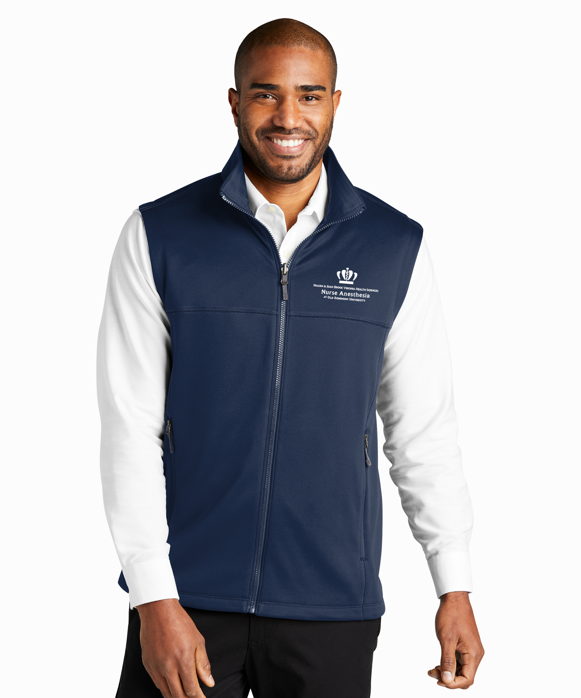 Old Dominion University, ODU, Port Authority® Collective Smooth Fleece Vest - Navy