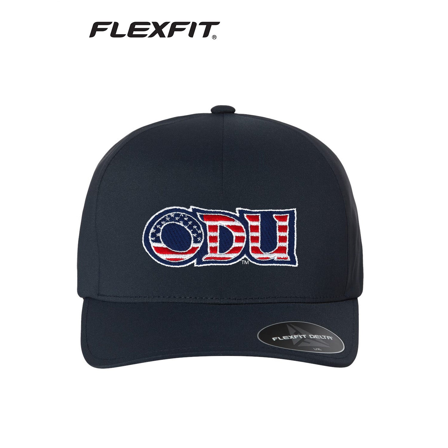 Old Dominion University, ODU Military - Military Logo, Flexfit - Delta® Seamless Cap -  Navy