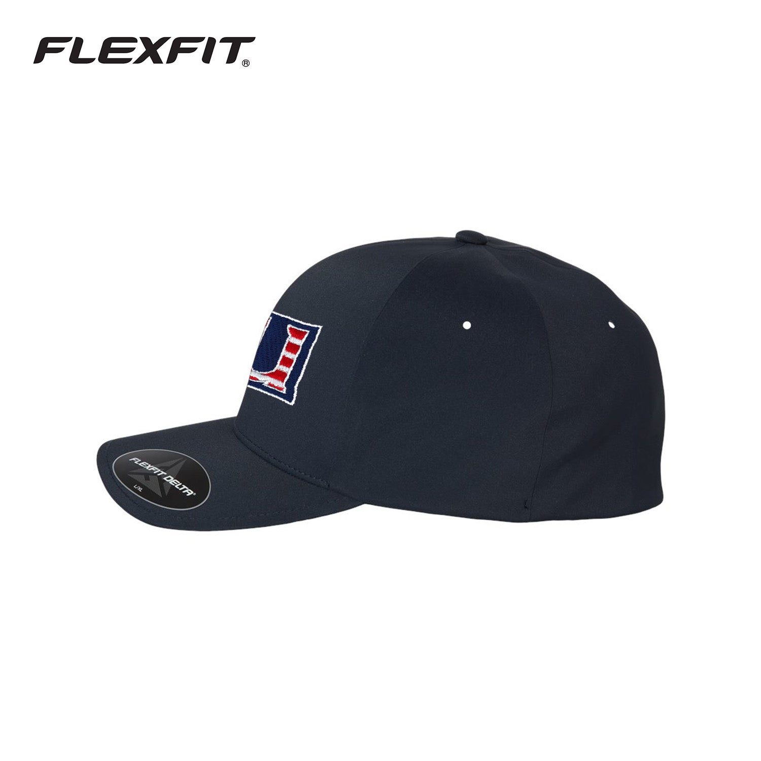 Old Dominion University, ODU Military - Military Logo, Flexfit - Delta® Seamless Cap - Navy