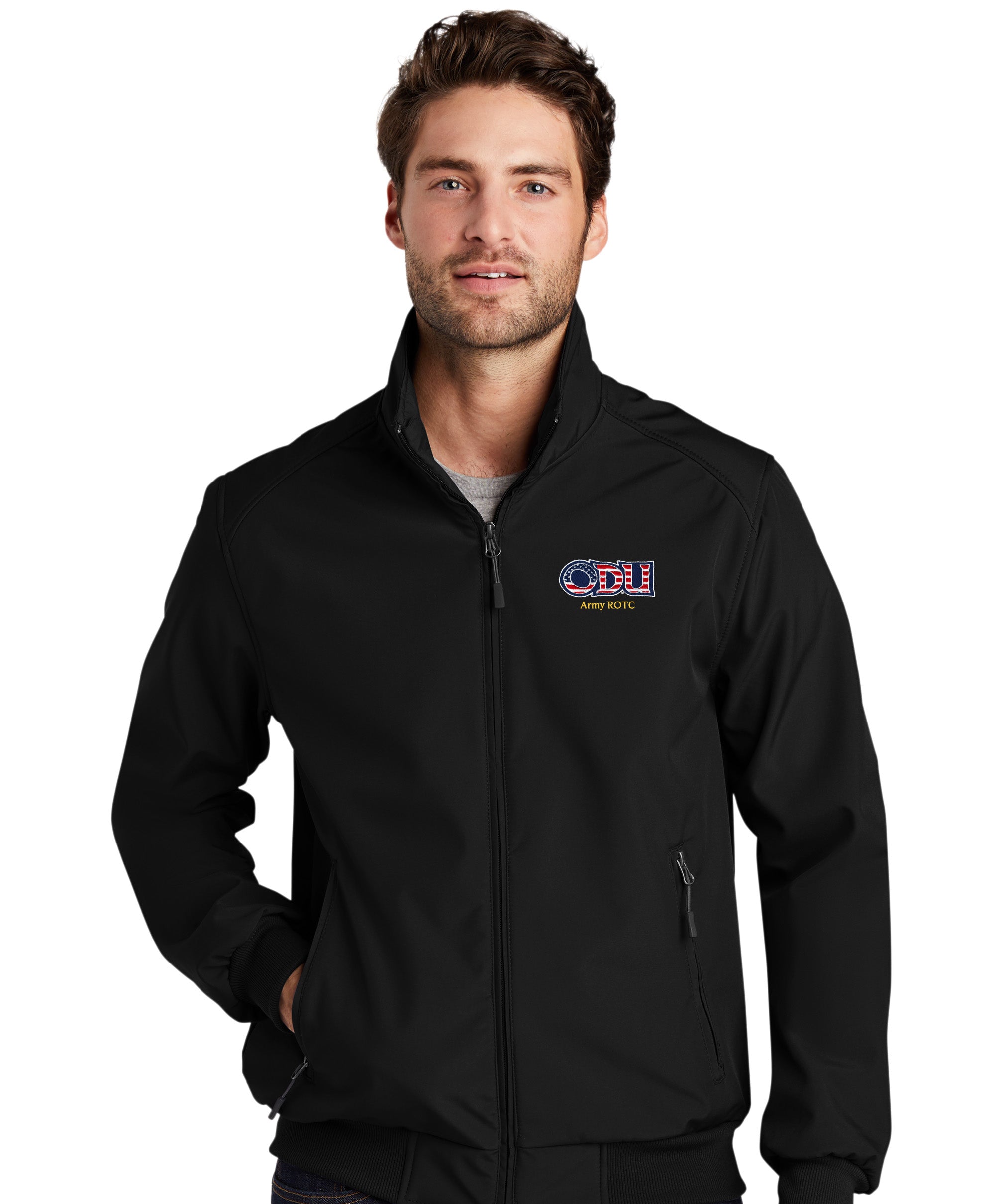 Old Dominion University, ODU Military - Army ROTC , Port Authority® Soft Shell Bomber Jacket- Black