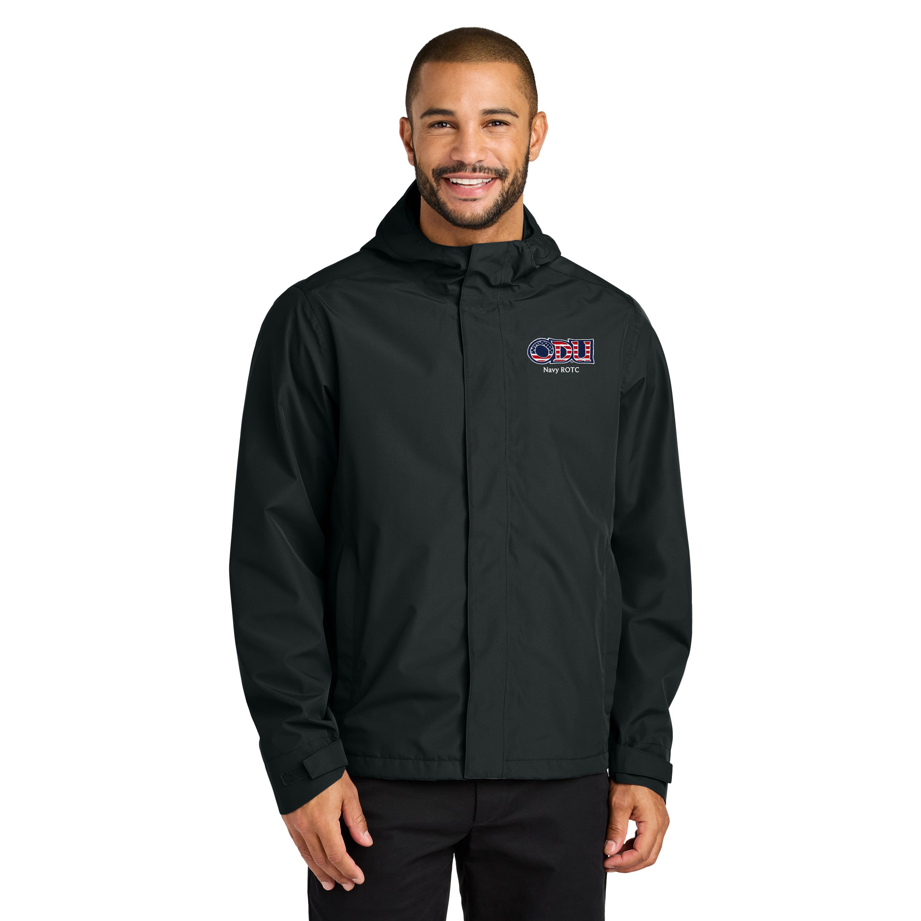 Old Dominion University, ODU Military - Navy ROTC, C-FREE® Rain Jacket - Black