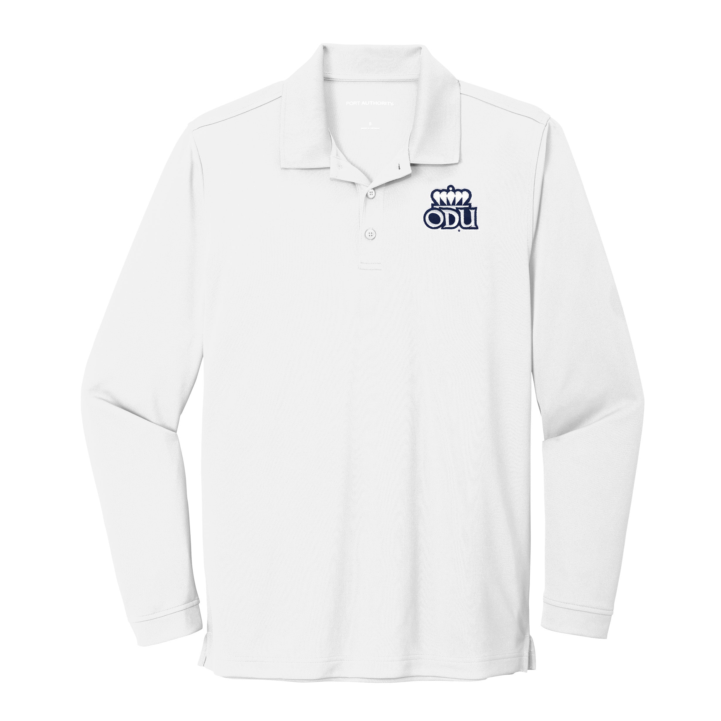 ODU UV Micro-Mesh Long Sleeve Polo Shirt- White