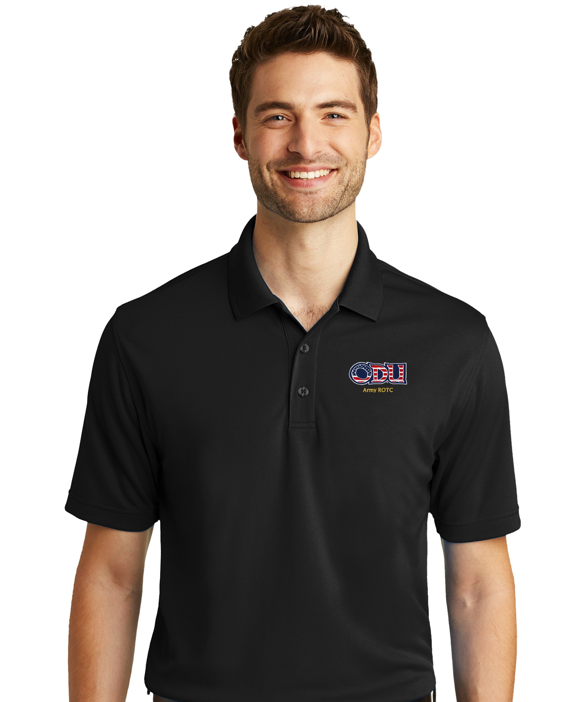 Old Dominion University, ODU Military - Army ROTC, UV Micro-Mesh Polo - Black