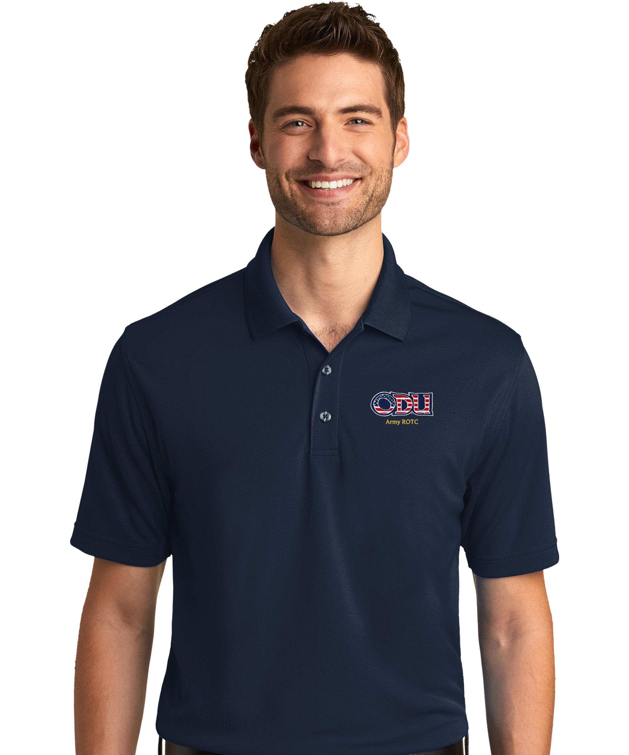 Old Dominion University, ODU Military - Army ROTC, UV Micro-Mesh Polo - Navy