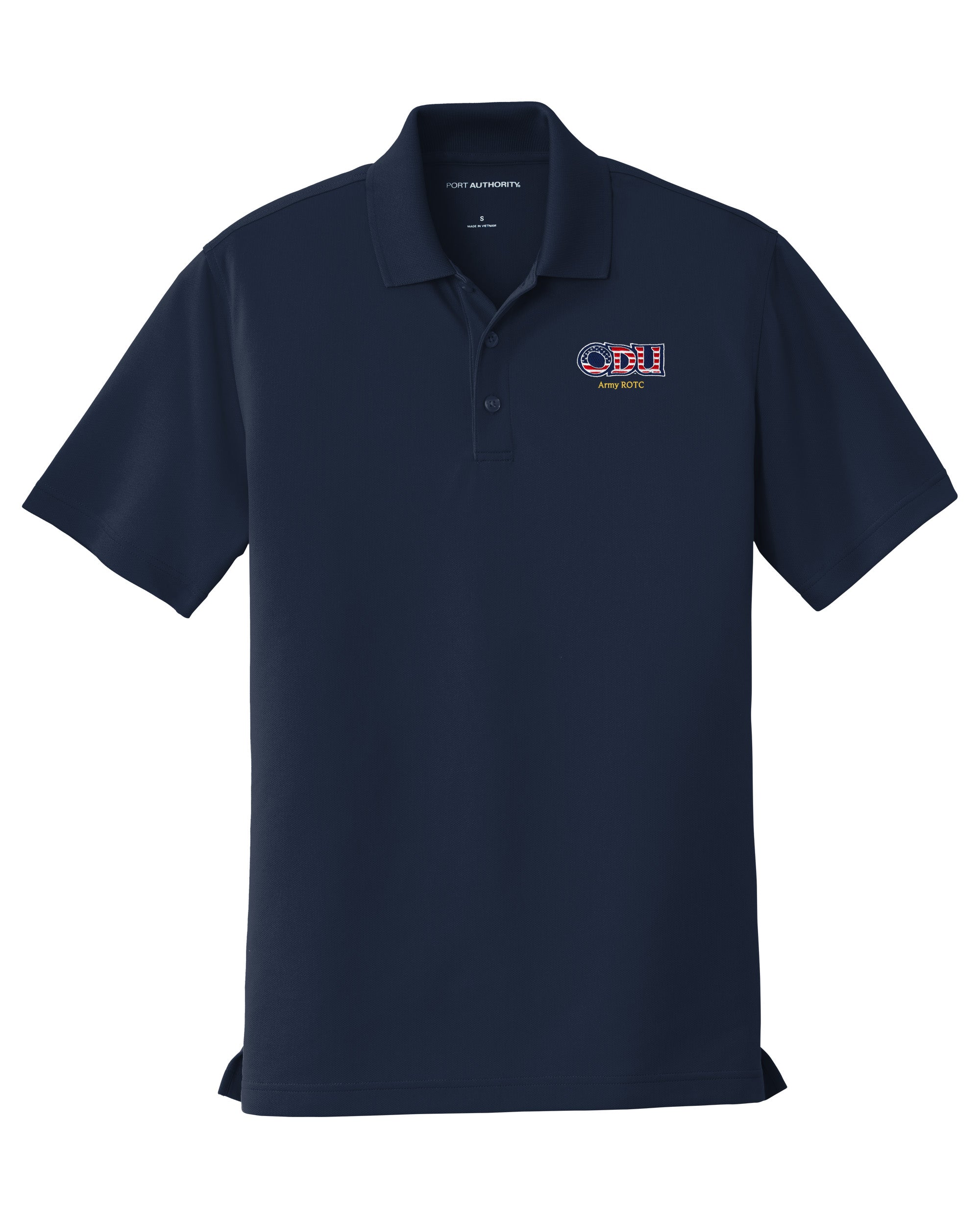 Old Dominion University, ODU Military - Army ROTC, UV Micro-Mesh Polo - Navy